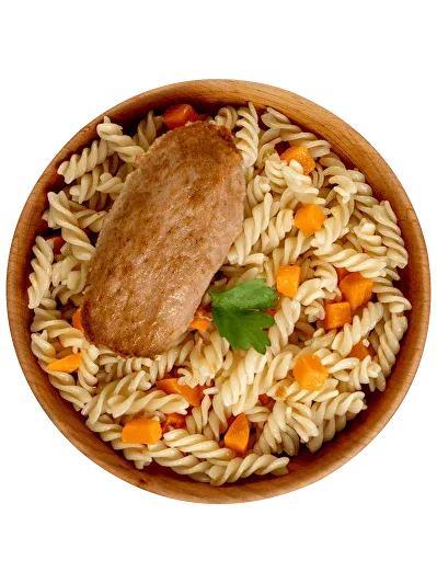 Котлета с макаронами