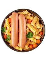 Сосиски с макаронами