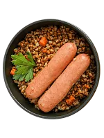 Сосиски с гречкой