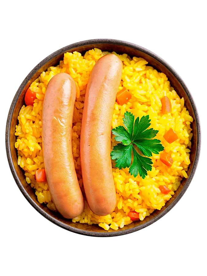 Сосиски с рисом